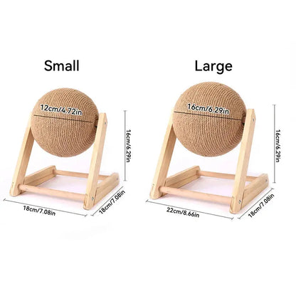 Cat Scratching Ball Toy Kitten Sisal Rope Ball Board Grinding Paws Toys Cats Scratcher Wear-resistant Pet Furniture supplies PawsnHeart