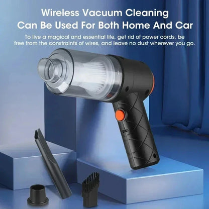 Cordless Car Vacuum Cleaner - Handheld High-Power Suction for Auto & Home, Portable Mini Vacuum with Strong Blowing Function PawsnHeart