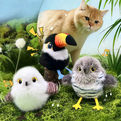 Fluttering and chirping bird cat toy PawsnHeart