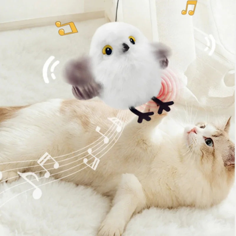 Fluttering and chirping bird cat toy PawsnHeart