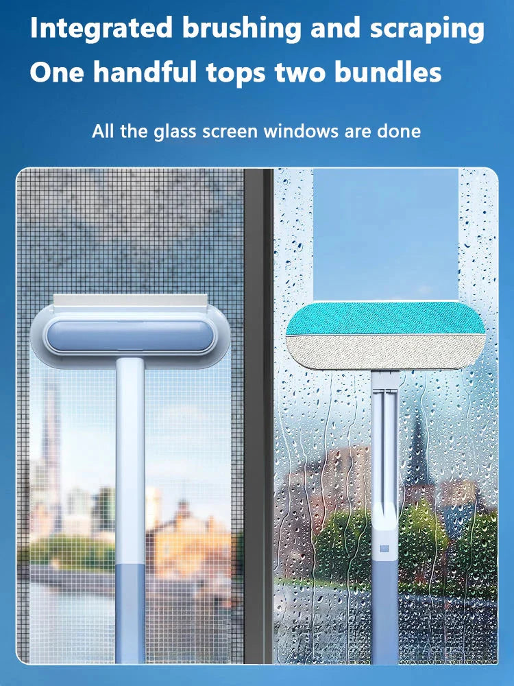 Multifunctional Pet Hair Remover Brush Long Handle Window Cleaning Brush Pet Fur Cleaning Tool Manual Cat Dog Hair Remover Brush WagsPaws